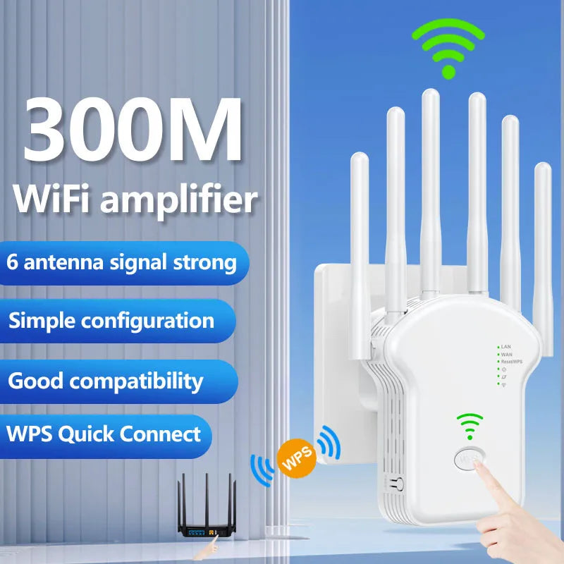 WiFi Repeater 1200Mbps Dual Band Wireless Amplifier 2.4G 5GHz Network Long Range Signal Booster For Home Office Wi-Fi Repeater